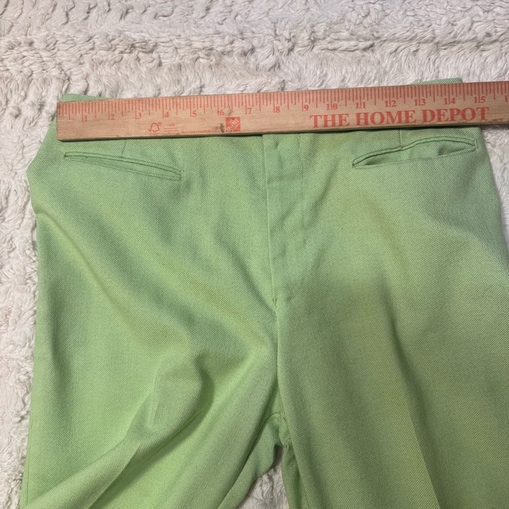 Early 1970s size 29 Levi’s star-Prest High-Waisted Trouser pistachio Green - Picture 3 of 7